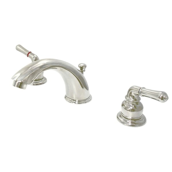 Kingston Brass KB966PN Magellan Widespread Bathroom Faucet W/ Retail Pop-Up, Nickel KB966PN